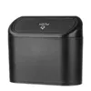 Auto -organisator draagbare reizen Mini Trash Bin Automotive Desktops Plastic afval blik met dekselreinigingsbenodigdheden Interieur AccessorieCar