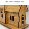 3D木製パズルモデルGamescozy Cottage DIY手作りの機械家の子供用アダルトキット220715