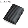 Dienqi Holder Wallets Men Merk Rfid Black Magic Trifold Leather Leer Slim Mini Wallet Small Money Bag Mannelijke portemonnees H2204227407335