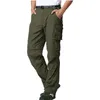 Pantalon de randonnée pour homme Convertible Zip Off Shorts Extérieur Séchage rapide Léger Pêche Voyage Safari Cargo