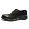 Обувь для обуви New Men Fashion Lace Up Business Wersatile Crocodile Leather Shoes 220804