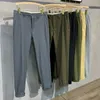 Printemps été pantalons décontractés hommes coton coupe ajustée mince mode gris ArmyGreen noir confortable pantalon homme marque vêtements 38