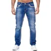 Jeans pour hommes Bleu Noir Business Casual Haute Qualité Lâche Droite Hommes Denim Biker Pantalon Hip Hop Hombre Jean Taille S-3XL