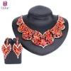 Mode Crystal Braut Party Halsketten Ohrringe Schmucksets für Frauen Strass Geometrische Choker Wassertropfenkettenkragen Sets
