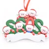 2022 Resin kerstdecoraties Outdoor Tree Ornamens Heads Diy Hangers Party Gunst