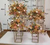 Simulazione Grande centrotavola per tavolo da matrimonio con sfera di fiori artificiali da 70 cm Stand Decor Table Flower Mensola geometrica Party Stage Display