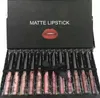 12 cores LipGloss Matte batons líquidos Lip Gloss Suit Set 12pcs/set batons 10 estilos 1set