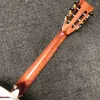 Anpassad 39 tum OOO ALLA SOLID WOOD ACOUSTIC GUITAR LIFE TREE INLAY NUE Ebony Fingerboard Slotted Headstock i röd färg