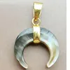 Hänghalsband vackra smycken zeeland abalone mor of pearl shell moon konst pärla pwb930 -tilltalande