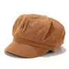 Береты Ретро-арт восьмиугольная шляпа для женщин осень-зима повседневная клетчатая шерстяная женская шапка в британском стилеBerets6727852