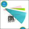 Baking Pastry Tools Bakeware Kitchen Dining Bar Home Garden Shenhong 18Pcs Dessert Cake Decorating Icing Dh3Li