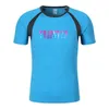 Top T-shirt a blocchi di colore raglan alla moda con scollo tondo e maniche corte con stampa estiva di Trapstar London