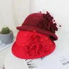 Bérets Beckyruiwu Lady Party Formelle Cloche Chapeaux Élégant Fedora Chapeau Femmes Hiver Bord Asymétrique 100% Laine Feutre Béret CapBérets Chur22