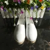 Brezentowe buty mokasyny espadryle 100% skórzane buty damskie luxe cap toe pikowanie czyste ręczne szycie damskie mieszkania luksusowe Top Quilty wiosna rozmiar 34-42