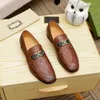Designers Shoes Men Fashion Loafers Luxurious Genuine Leather Brown black Mens Casual Designer Dress Shoes Slip On Wedding Shoe with box size 38-46