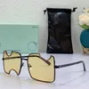 Designer Sunglasses OW40028U Gold Wire Frame Notch Lenses Fashion Trend Personality Mens or Womens New Sunglasses Leisure Vacation Anti-UV400 With Box