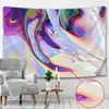 Marble Swirl Tapestry Natural Landscape Indian Colorful Gouache Psychedelic Art Wall Carpet Bedroom Living Room Decor J220804