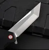Kampanj FLIPPER FOLD KNIV D2 TANTO POINT SATIN Finish Blad G10 Handle BALL LAWER Snabbt öppna knivar 2 färger