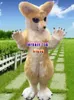 Fursuit Langharige Husky Dog Fox Wolf Mascotte Kostuum Bont Volwassen Cartoon Karakter Halloween Party Cartoon Set # 168