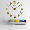 Wall Clocks 2022 Large Clock Personalized Big 3D DIY Acrylic Mirror Sticker Quartz Modern Home Decoration