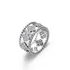 Rings caleidoscoop ring vrouwelijk minderheidsontwerp gevoel voor mode eenvoudige klaver sieraden vergulde roosgold9834637