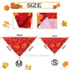 Kerstdog bandanas festival Day hondenkleding Kerstman Triangle Pet Bib verstelbare huisdieren Bandana Soft Puppy Kerchief voor kleine middelgrote honden Snowman Bell A378