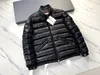 2 Colors Arm logo stand collar mens down jacket Slant pocket with zipper jackets Size 1--5