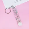 Acrylic Card Puller Keychain Pendant Portable Contactless Grabber Card Keychains Ladies Bag Decorative Keyring 16CM