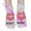 Factory Custom Short Socks 3D Gedrukt P o Face grappig ontwerp Casual katoen sport fietsen lage enkel 220708