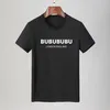 Masculino famosa de alta qualidade, letra de camiseta redonda cola de manga curta preta camiseta branca moda masculino mulheres camisetas pólo top tee