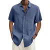 Camisas de vestido masculinas anti-pillisques elegantes de lapela de lapela tops leves do tipo frouxo diariamente roupas de roupa diária