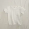 2pcs/set夏のベビー服男の子女の子ホワイトTシャツ  格子縞のストラップパンツロンパース幼児ファッションジャンプスーツ服セット220507