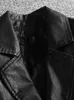 Lautaro Spring Elegant Black Light Soft Faux Leather Blazer Long Sleeve Slim Fit Luxury Women Blazers and Jackets Fashion L220801