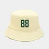 Boinas chapéu de balde Mulheres homem 88 figura cor de cor de algodão sólido Cap hip -hop Panamá Personalidade de verão Sun Outdoorberets