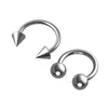 Cône Spike fer à cheval circulaire Septum nez anneau acier chirurgical mamelon cerceaux sourcil oreille Piercing bijoux de corps