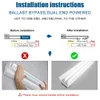 JESLED T8 LED Tube Lights 4FT G13 Dural Row Clear Cover Frosted Covers 5000K 28W Daylight White Garage Shop Office Lights