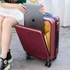 New Travel Rolling Luggage Laptop Bag Trolley Suitcase On Wheels Box Women Upscale Business Case Fashion ''cabin J220708 J220708