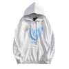 Moishe Tide Foam Love Graffiti Hoodie Men's and Women's Fashion Brand Street Losse hiphoppaarjas