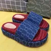 Fashion Mens Sandals Slippers Slide Designer Luxury Flat High Heels Flip Flops Shoes Embroidered Platform Rubber Sandal Leather Shoal Casual