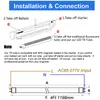 T8 T10 T12 4FT LED Tubes High Brightness Lamp Store Light 6000K G13 3600Lumens 60W Replacement Fluorescent Lamps 36W Ballast Bypass Power Supply usalight