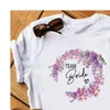 Team Bruid Love Heart T-shirt Esthetisch bruidsmeisje Squad T-shirt Women Ulzzang Wedding Party Tops 1SS8