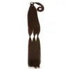 34 pouces 180g Extensions de queue de cheval tressé synthétique longue queue de poney à cheveux noir avec cravate pour les femmes Fiber à haute température7590959