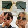 2022 Prom Party lenti verdi Occhiali da sole da uomo rettangolo montatura in metallo occhiali da sole design aeronautico specchio classico 40180U occhiali da sole donna occhiali estivi di lusso
