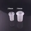 유리 물 담뱃대 하향 파이프 어댑터 다운 스템 어댑터 감소 18mm ~ 14mm ~ 14mm reture 컨버터 슬릿 디퓨저