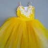 Bühnenkleidung Romantisches Tutu Giselle Ballettkostüme Mädchen Kind Velet Langes Tüllkleid Skate Ballerina Puffärmel ChorkleidStage