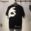 611s Heren T-shirts Supzoom Collectie Merk Kleding Korte Gebreide O-hals Off Casual T-shirt Mannen Hiphop Afdrukken Leisure Katoenen T-shirt Homme 220516