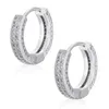 Fashion Hip Hop Earrings Hoop Ring Studded with Zircon Bling Shinny Gold electroplating Ear 2022