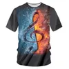 Mode Rock Style T-shirts hommes Cool impression DJ Disco musique et guitare 3D t-shirt neutre décontracté Fitness chemises à manches courtes 220623