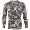 Outdoor Quick Dry T Shirt Men Tactical Camouflage Long Sleeve Round Neck Sports Army Tshirt Camo Funny 3D T-shirt