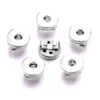 Silver Color Metal 18MM Ginger Snap Button Base Charms for DIY Snaps Leather Bracelet Jewelry Making Accessorie